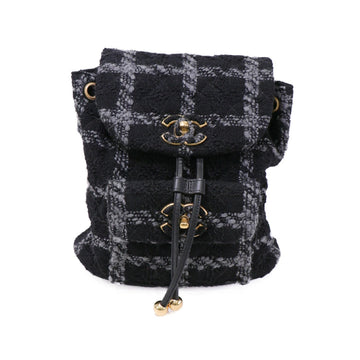 Chanel Coco Mark Tweed Black Backpack 40271