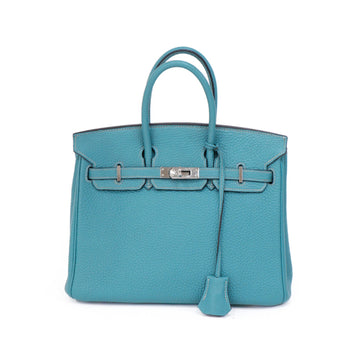 Hermes birkin 25 Togo Blue Jean □I Hand Bag 4K617
