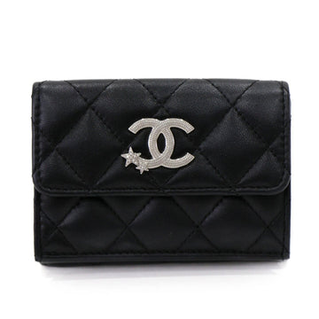 Chanel Coco Mark Star Lambskin Black Wallet 42650