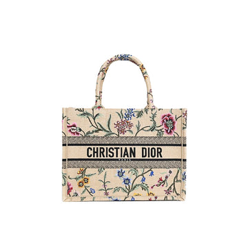 Christian Dior Medium Raffia Canvas Beige Tote Hand Bag 43563