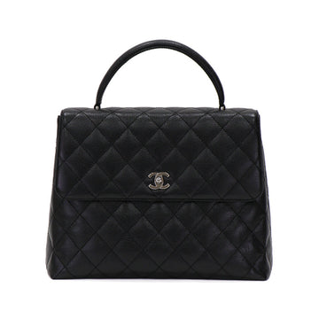 Chanel Matelasse Kelly Type Caviar Black Tote Hand Bag 51512