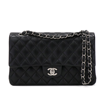 Chanel Matelasse Classic Flap 25 Lambskin Black Chain Shoulder Bag 51514