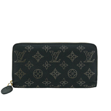Louis Vuitton Monogram Mahina M82645 Black Zippy Wallet 53150