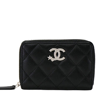 Chanel Matelasse Coco Mark Star Lambskin Black AP3728 Wallet