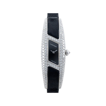 Cartier Imaria Diamond K18WG Quartz Watch 5s034