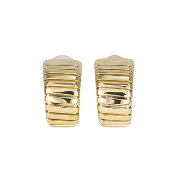Bvlgari Tubogas 18k Yellow Gold Vintage Earring 5s317