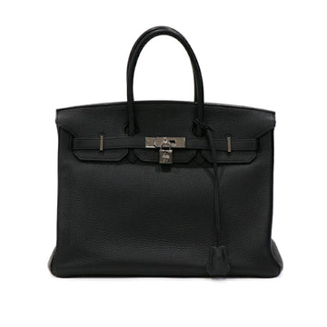 Herrmes Birkin 35 Taurillon Clemence Black □I Hand Bag 52264