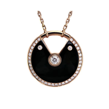 Cartier Amulette de Cartier Onyx Diamond 18PG Necklace 2S819