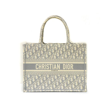 Christian Dior Medium Oblique Light Gray Book Tote Hand Bag 23209