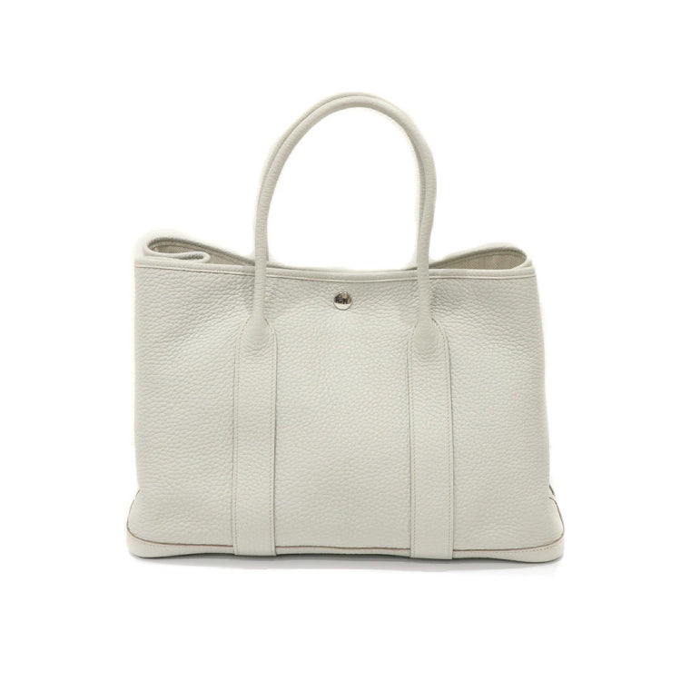 Hermes GadenParty 36 Negonda White □Q Hand Bag 30243