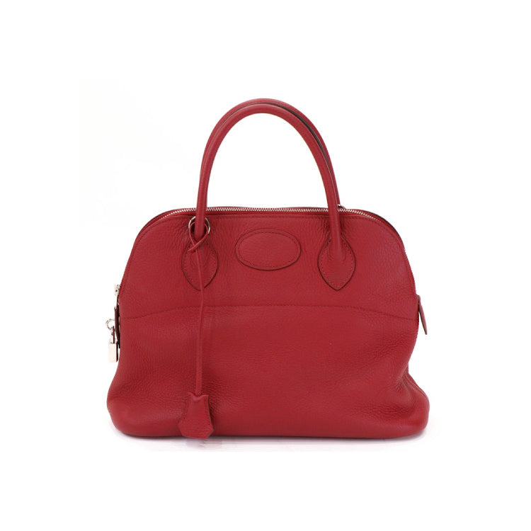 Hermes Bolide 31 Taurillon Clemence Rouge Garance □O Hand Bag 34151