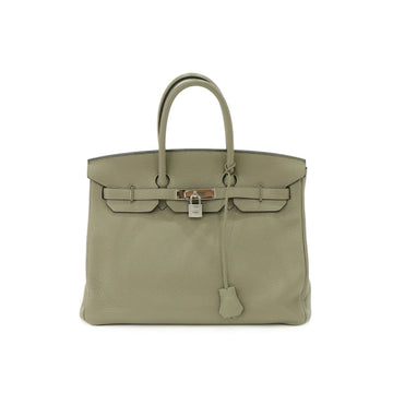 Hermes Birkin 35 Taurillon Clemence Sauge X Hand Bag 40869