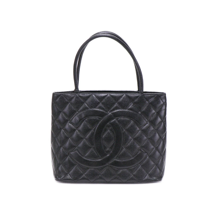 Chanel Tote Coco Caviar Black Hand Bag