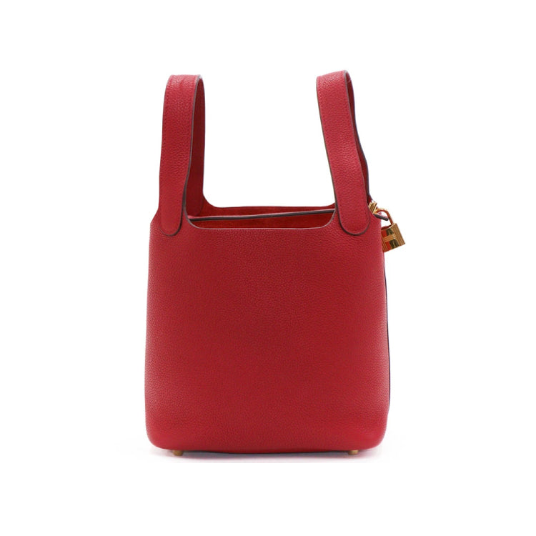 Hermes picotin PM Torillon Clemence Rouge D Hand Bag 41951