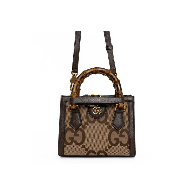 Gucci Diana Jumbo GG Mini Tote Bamboo Shoulder Bag 42829