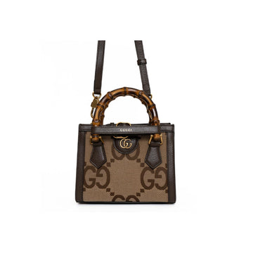 Gucci Diana Jumbo GG Mini Tote Bamboo Shoulder Bag 42829