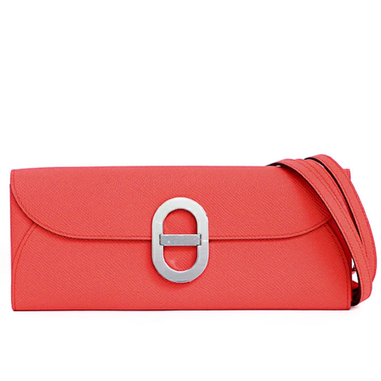 Hermes Chaine d'Ancre Togo Rose Texas Epsom B Shoulder Long Wallet 42848