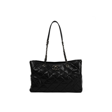 Chanel Matelasse Caviar Black Tote Hand Bag 43555