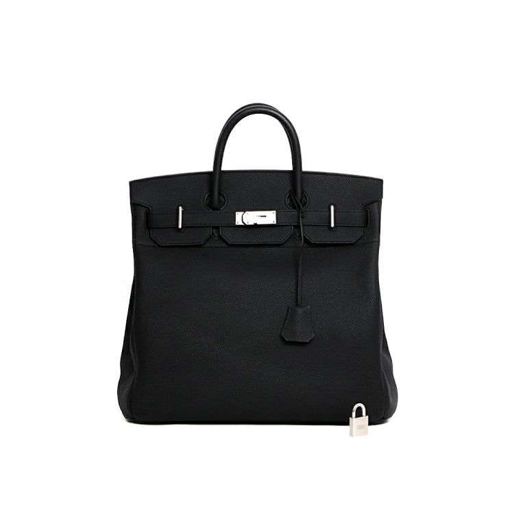 Hermes Otacroix 40 Togo Black Silver Z Hand Bag 43728