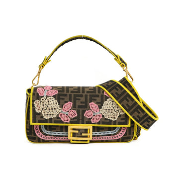 Fendi Mamma Bucket Canvas Brown Shoulder Bag 44670