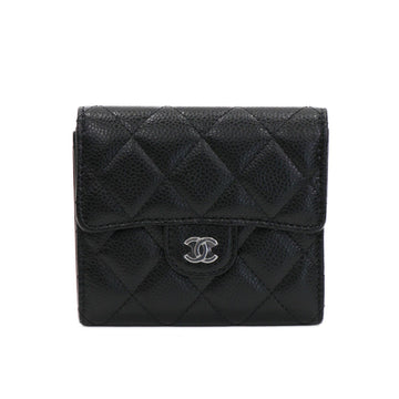 Chanel Timeless Classic Line Caviar Black Wallet
