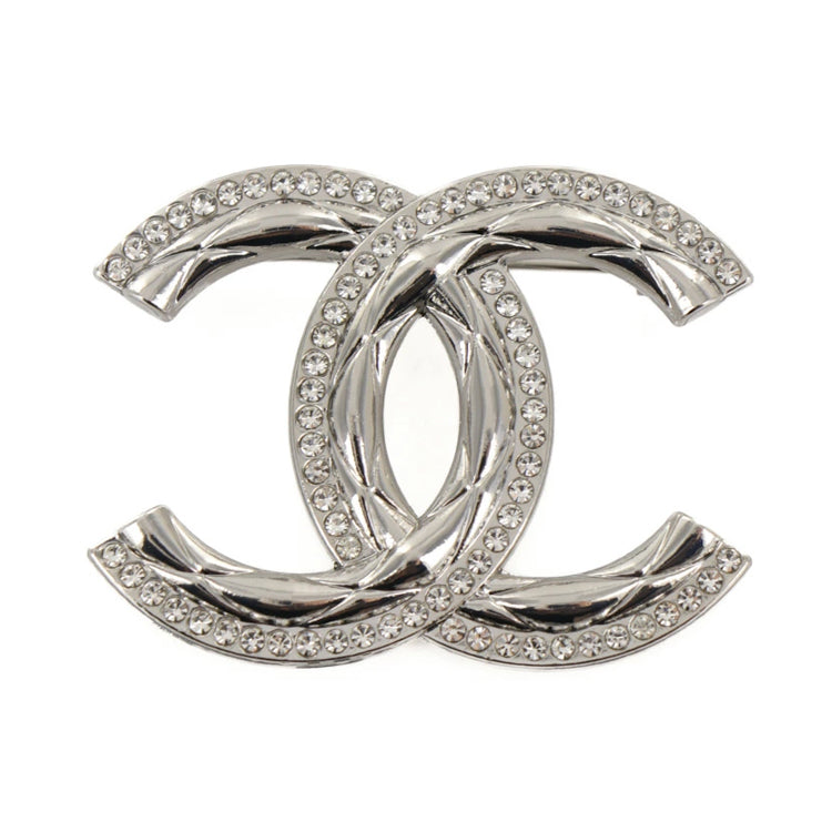 Chanel Coco Mark Rhinestone B21K Brooch 45034