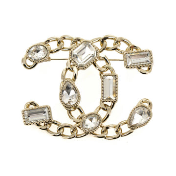 Chanel Coco Mark Rhinestone B24C Brooch 45035