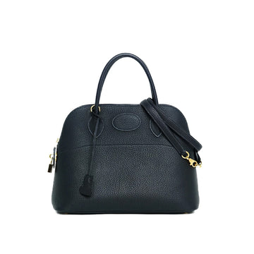 Hermes Bolide 31 Fjord Blue Blue Indigo □I Hand Bag 4s675
