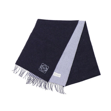 Loewe Anagram Logo Double Face Wool Navy Muffler 50204