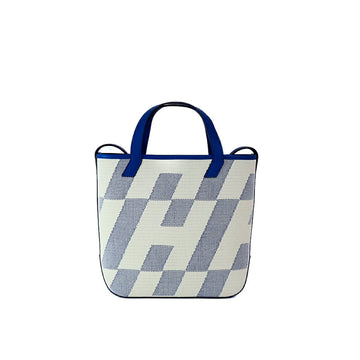 Hermes H Envier 27 Pm Winter Toile Canvas/Swift U Tote Shoulder Bag 50251
