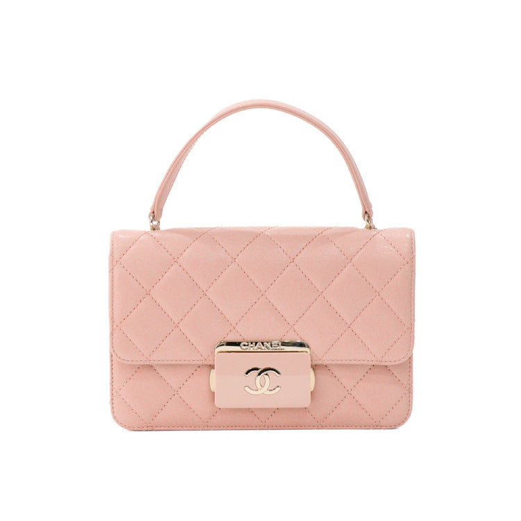 Chanel Beautylock Flap Lambskin Pink Hand Bag 50257