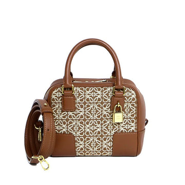 Loewe Amazona 16 Canvas Brown Chain Shoulder Bag 50260