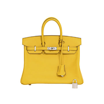 Hermes Birkin 25 Swift Sun W Hand Bag 50523