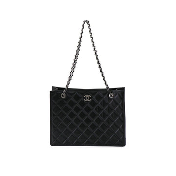 Chanel Tote Caviar Black Chain Shoulder Bag