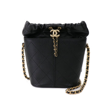 Chanel Matelasse Drawstring Calfskin Chain Shoulder Bag 50533