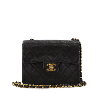 Chanel Mini Classic Flap Lambskin Black Chain Shoulder Bag 51259