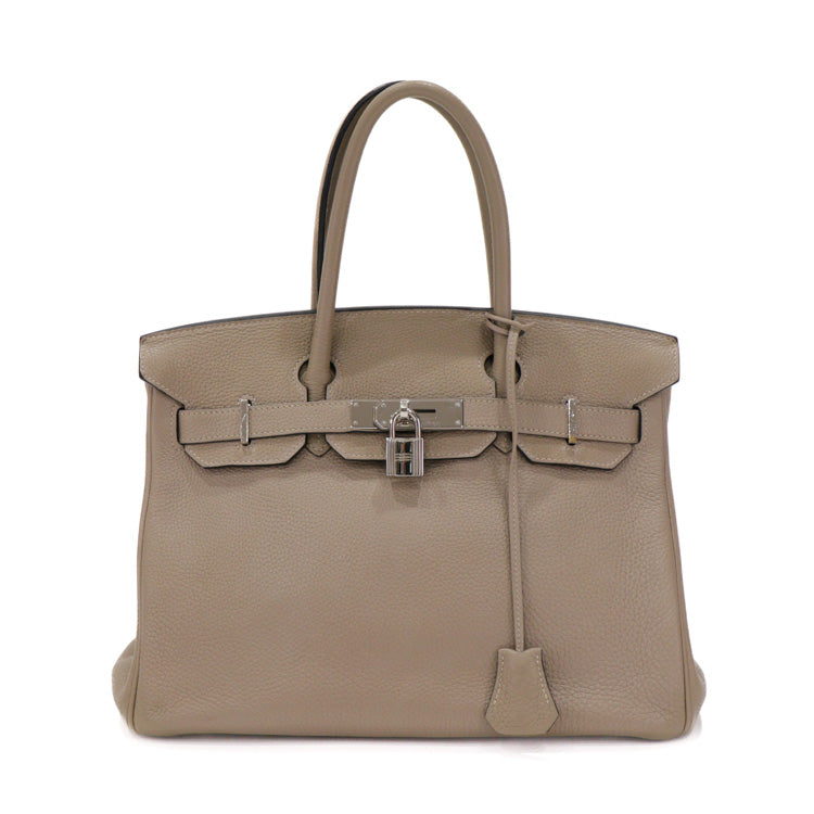 Hermes Birkin 30 Tauillon Clemence Gris Tourterelle □P Hand Bag 51455