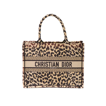 Christian Dior Leopard Book Tote Hand Bag 51474