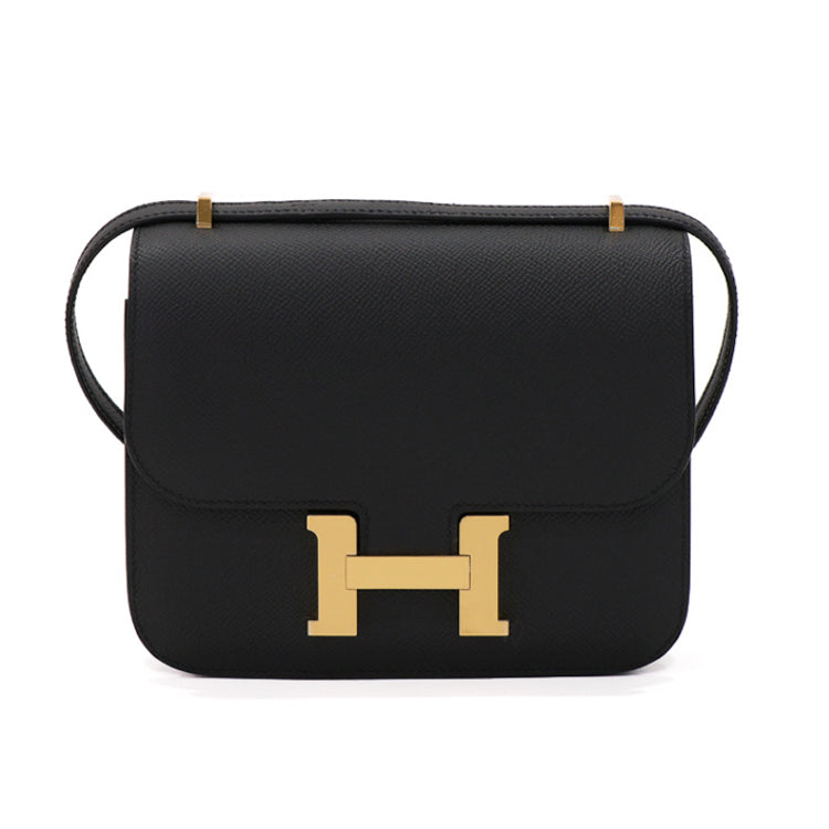 Hermes Mini Constance 18 Epsom Black W Shoulder Bag 52100