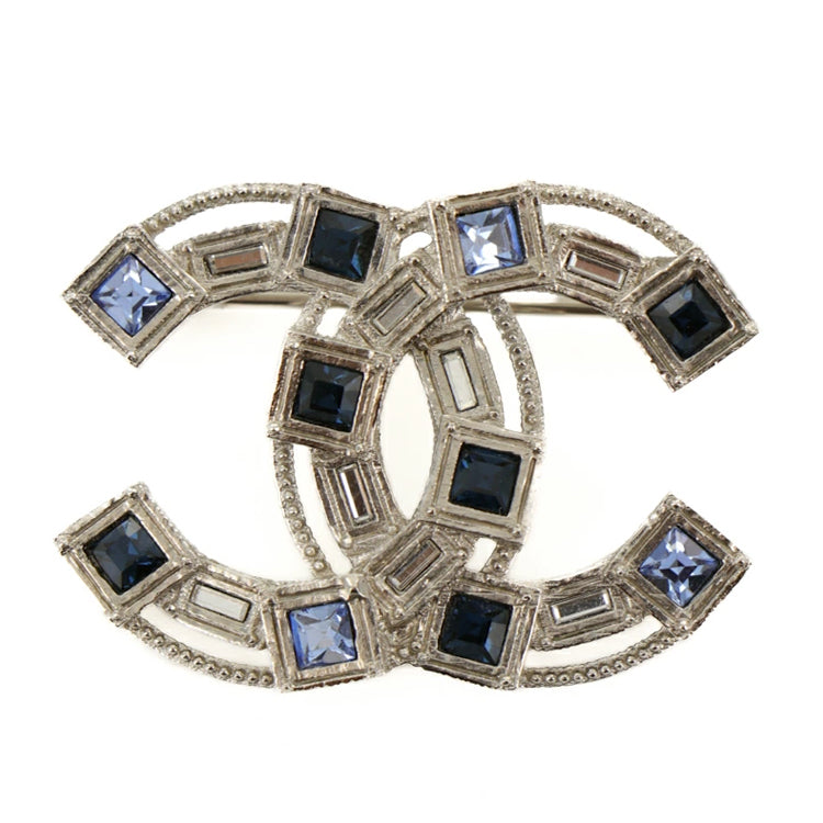 Chanel Coco Mark Metal Rhinestone Brooch 52121