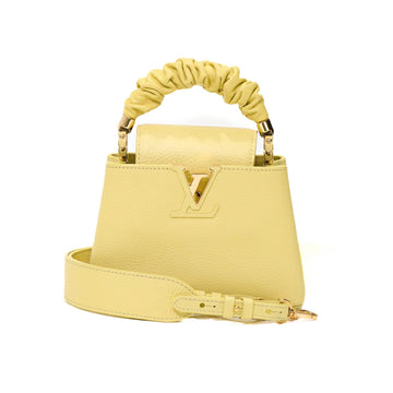 Louis Vuitton Capucines Mini M21798 Leather Yellow Shoulder Bag 52407