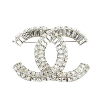 Chanel Coco Mark Metal Rhinestone Brooch 52763