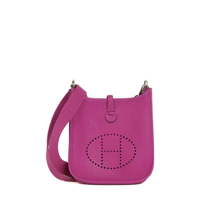 Hermes Evelyn 16 TPM Taurillon Clemence Magnolia C Shoulder Bag 52886