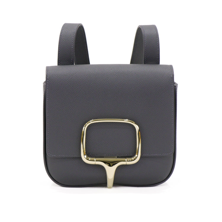Hermes Della Cavalleria Epsom Leather Ardoise W Shoulder Bag 53127
