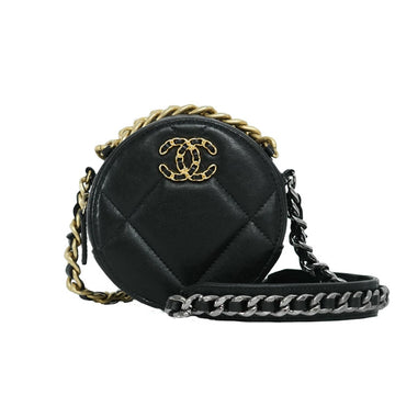 Chanel 19 Matelasse AP0945 Leather Black Chain Shoulder Bag 53129