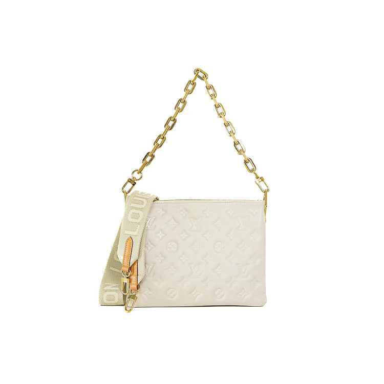 Louis Vuitton Kusan PM M21262 Lamb Leather White Shoulder Bag 53131