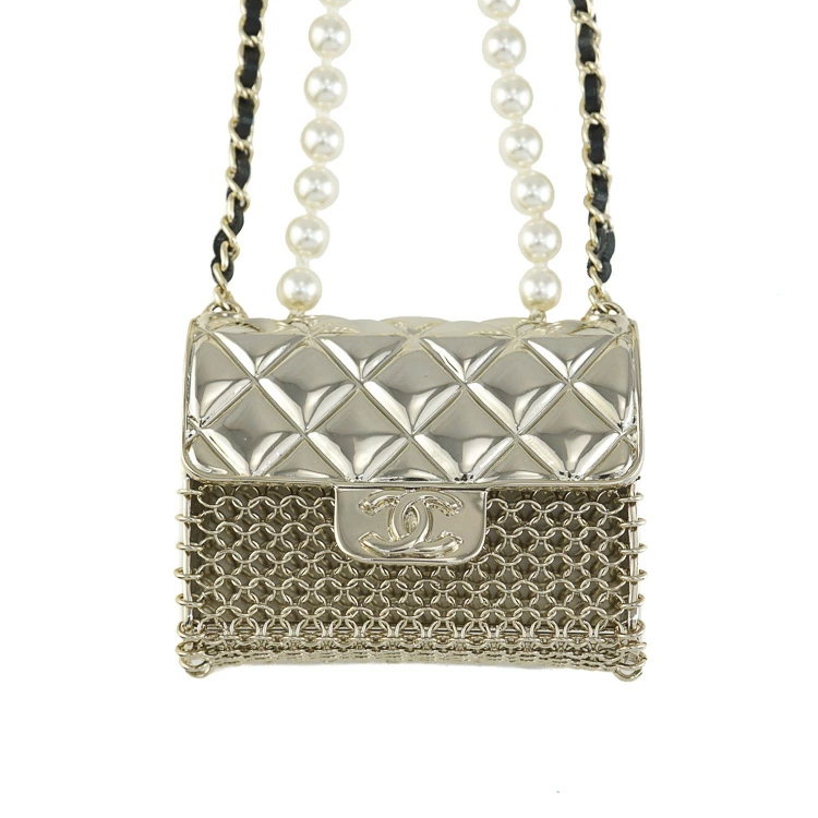 Chanel Metal Gold Pearl Long Necklace 53388