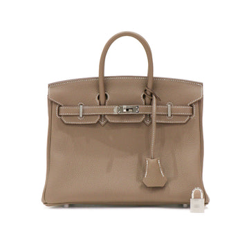 Hermes Birkin 25 Togo Etoupe U Hand  Bag 53416