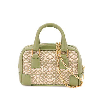 Loewe Amazona Mini Canvas Khaki Chain Shoulder Bag 53622
