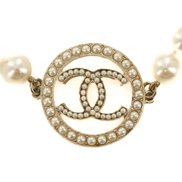 Chanel Pearl CC Logo Gold Bracelet 53626